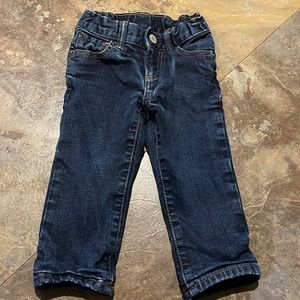Baby gap 18-24 month lined denim jeans  dark blue toddler jeans